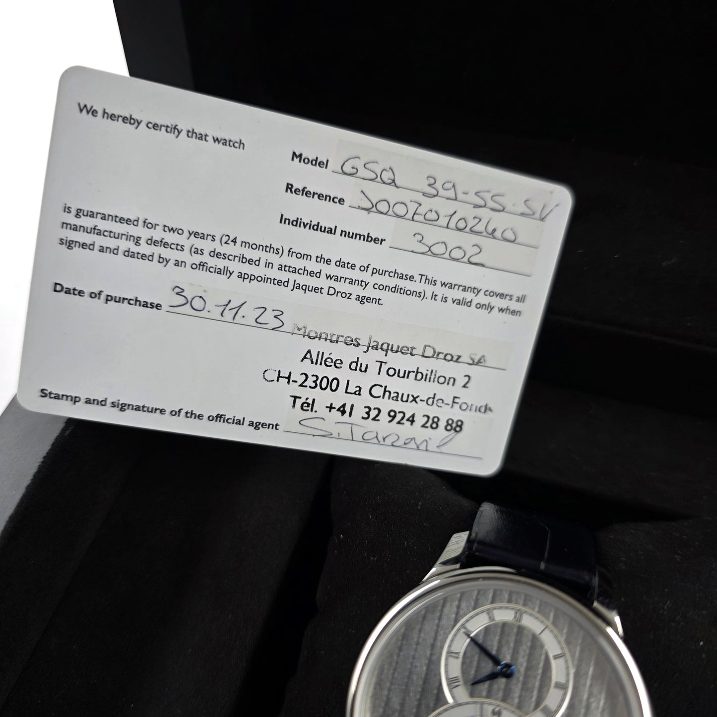 Jaquet Droz Grande Seconde Circled GSQ 39-55-SW
