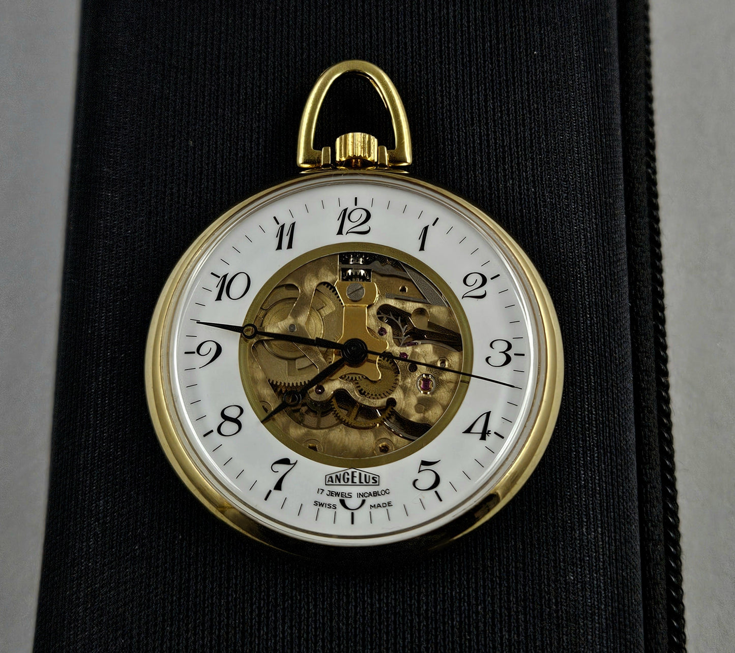 Angelus Skeleton Pocket Watch ES95