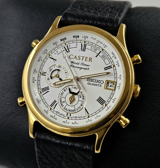 Caster Watch Seiko World Timer Chronograph Caster 6M15-7030 – Turgay's Watches