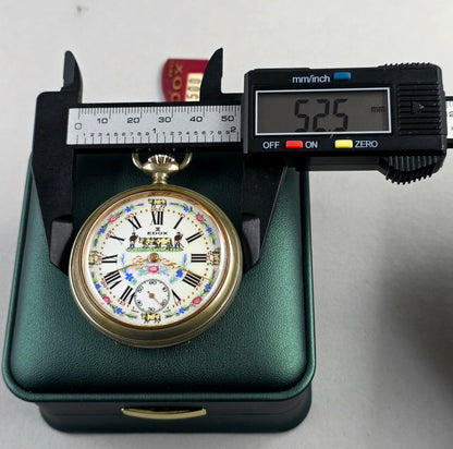 Edox Swiss Pocket Watch – Alpine Cow Dial