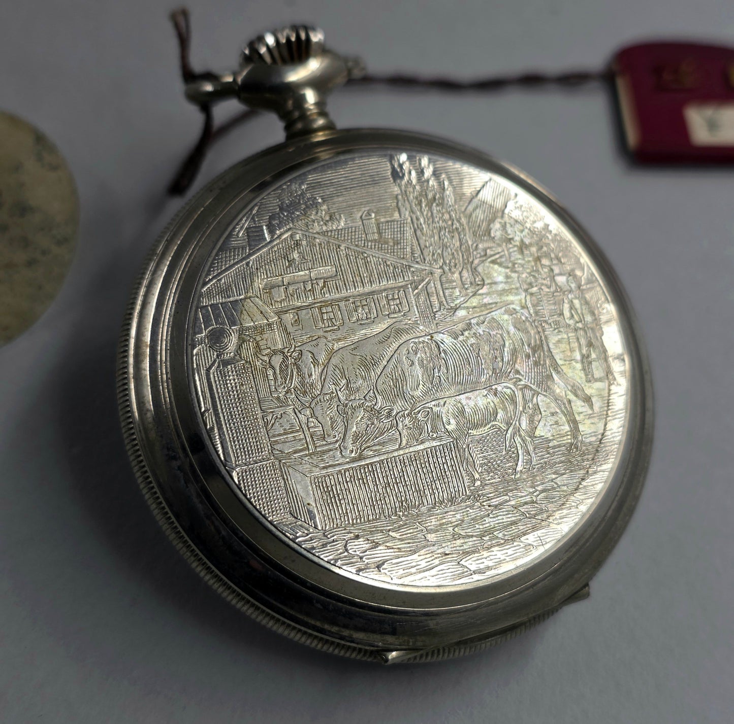 Edox Swiss Pocket Watch – Alpine Cow Dial