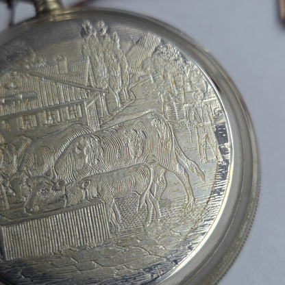 Edox Swiss Pocket Watch – Alpine Cow Dial