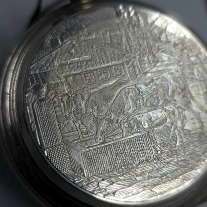 Edox Swiss Pocket Watch – Alpine Cow Dial