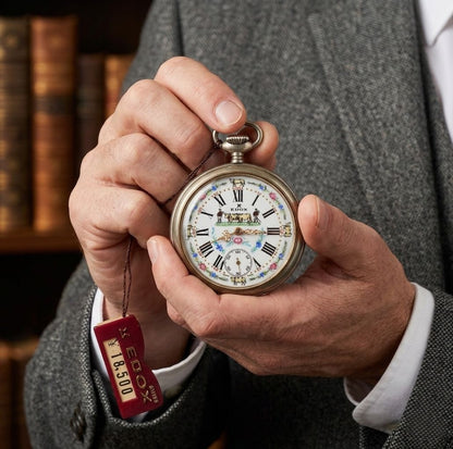 Edox Swiss Pocket Watch – Alpine Cow Dial