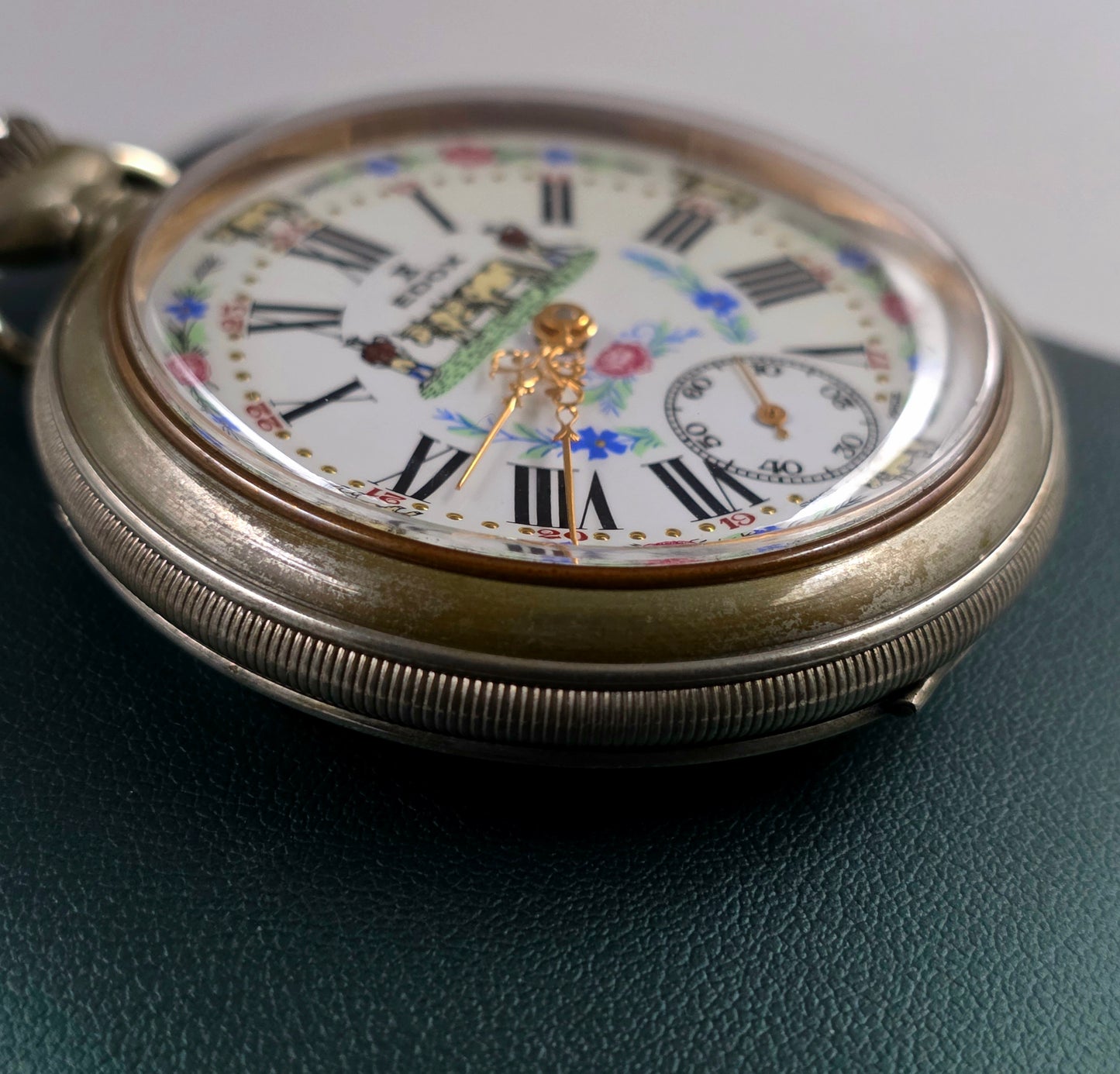 Edox Swiss Pocket Watch – Alpine Cow Dial
