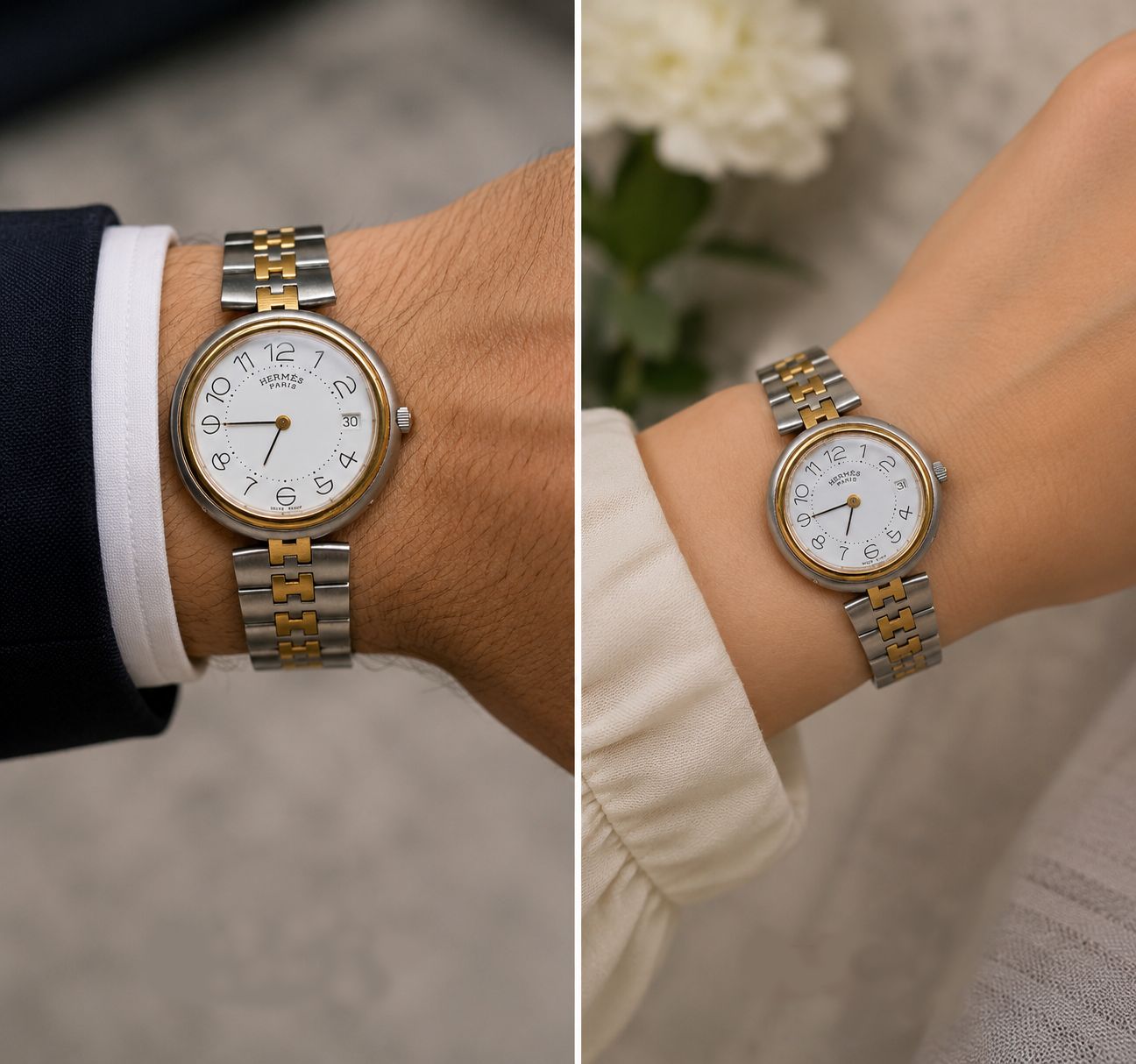 Hermès Profil Couple Watch Set