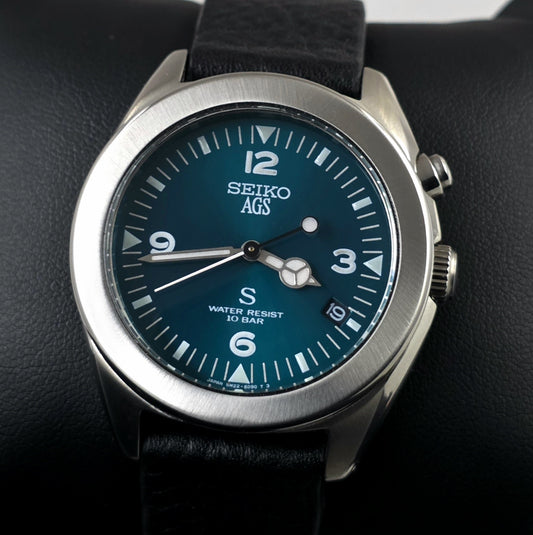 Seiko AGS SUS 5M22-6C30 - A Green-Dialled