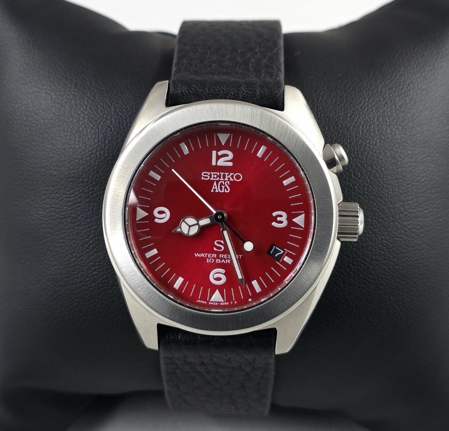 Seiko AGS SUS 5M22-6C30 A Red-Dialled Rare