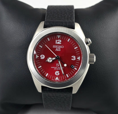 Seiko AGS SUS 5M22-6C30 A Red-Dialled Rare