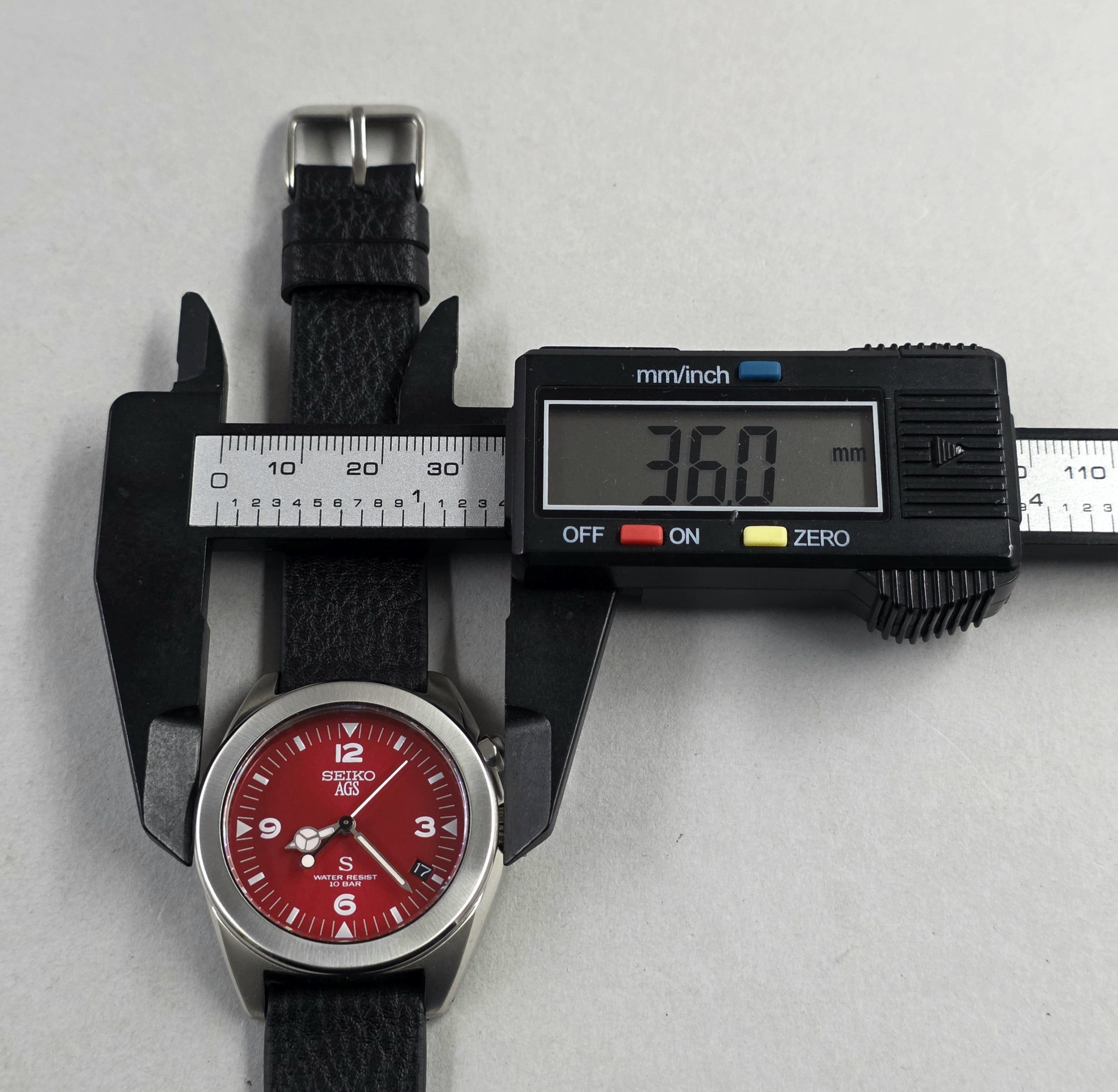 Seiko AGS SUS 5M22-6C30 A Red-Dialled – Turgay's Watches