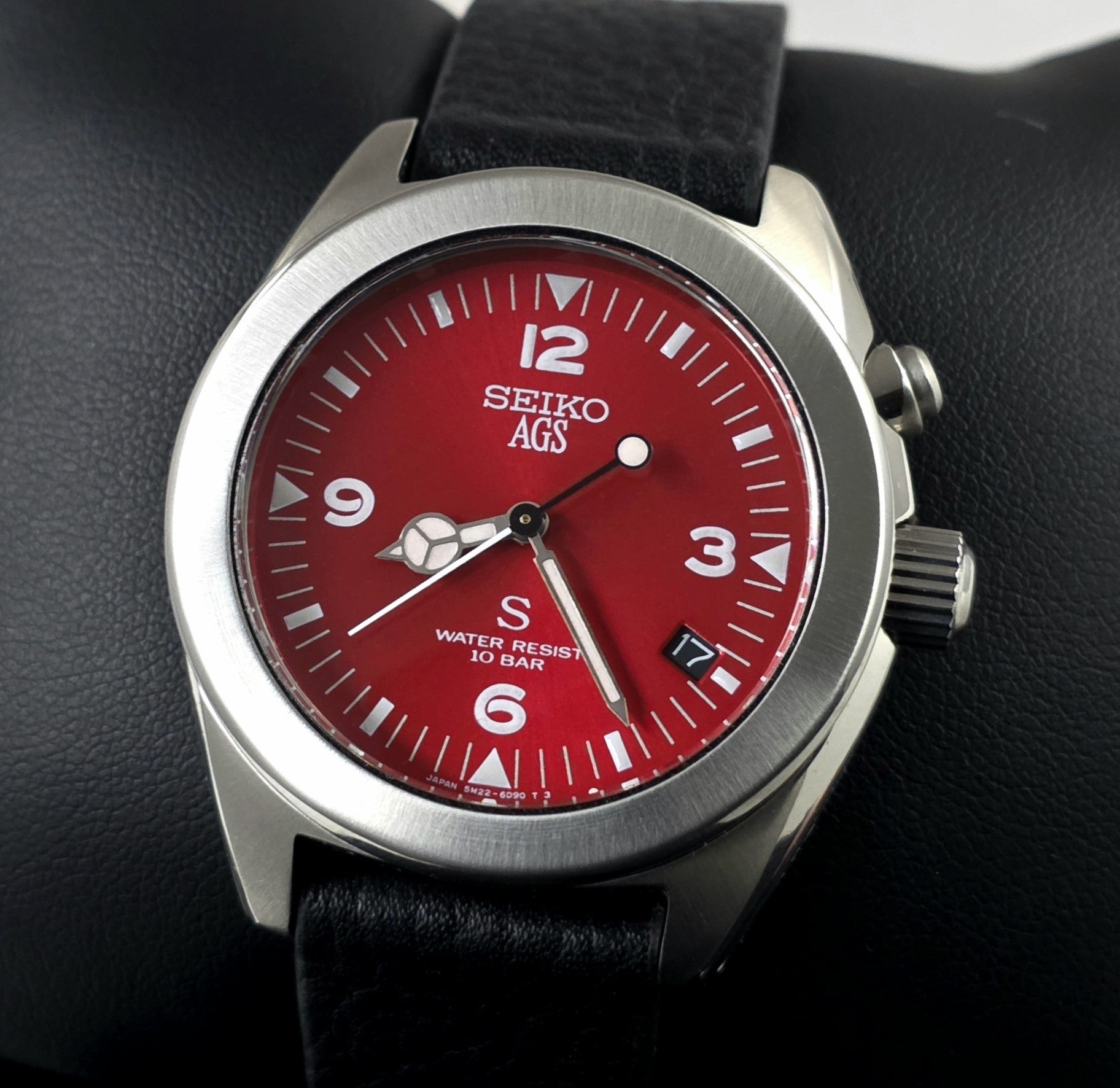 A*K様 【不動】セイコー 腕時計　SUS AGS 5m22-6c30 Seiko AGS SUS 5M22-6C30 - Red Dial – Turgay's Watches