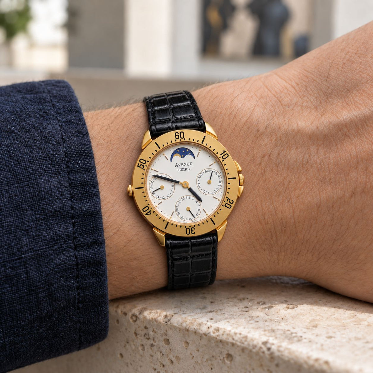 Seiko Avenue Moon Phase Ref. 7F38-6250
